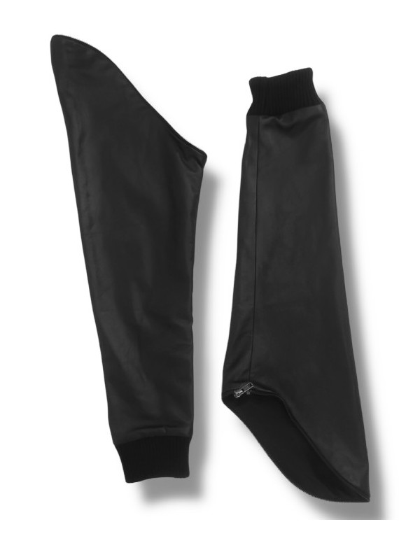 Manches Hendrix – Élégance en cuir d'agneau noir | Moult Paris