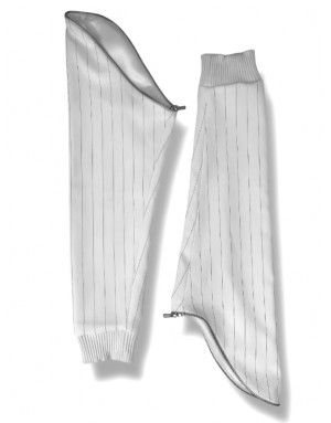 Manches Taylor White – Rayures noires & confort | Moult Paris