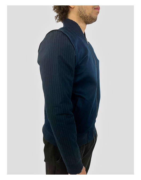 Manches Taylor Blue – Élégance bleu marine et rayures | Moult Paris