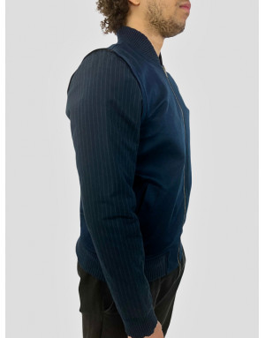 Manches Taylor Blue – Élégance bleu marine et rayures | Moult Paris