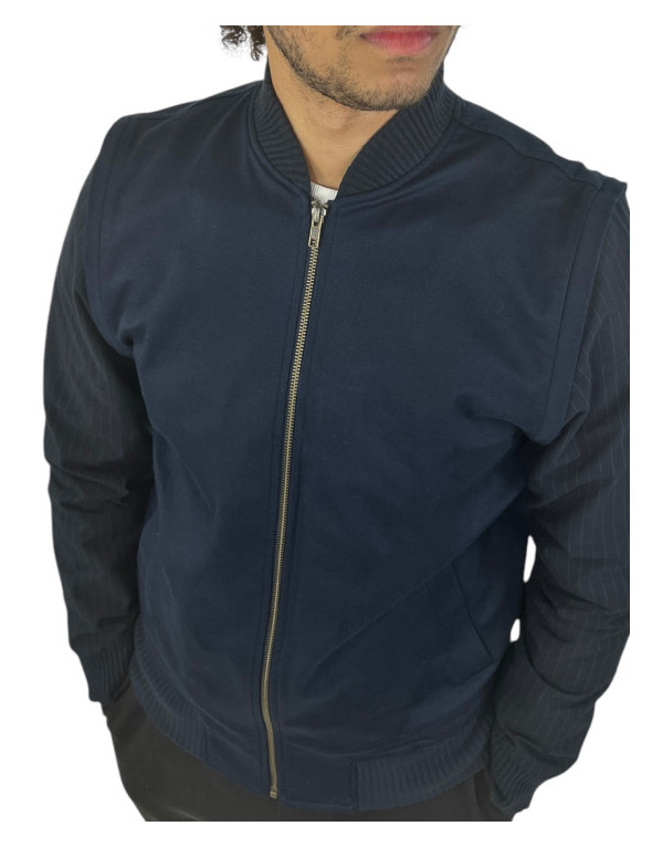Pack Héritage - Veste bleue avec manches amovibles | Moult Paris