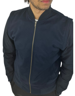 Pack Héritage - Veste bleue avec manches amovibles | Moult Paris