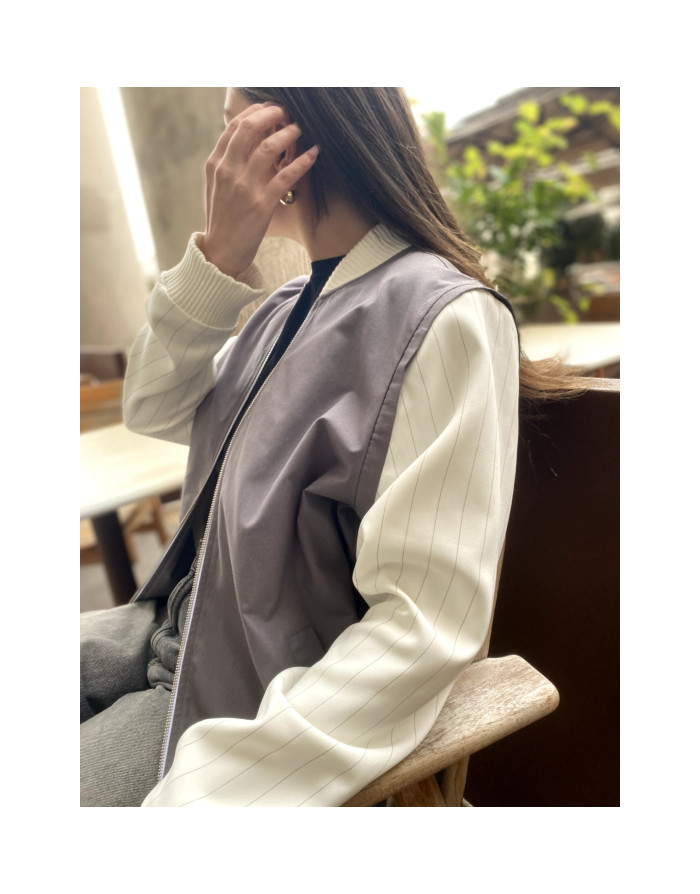 Pack Jade – Veste grise & manches interchangeables | Moult Paris
