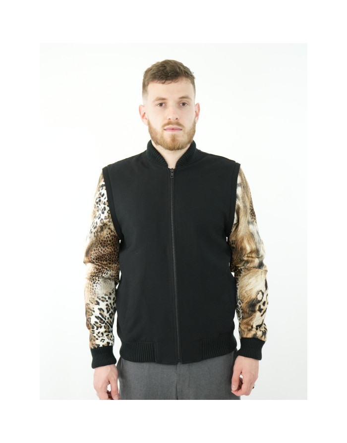 Veste bleue marine élégante aux manches amovibles : un indispensable mode