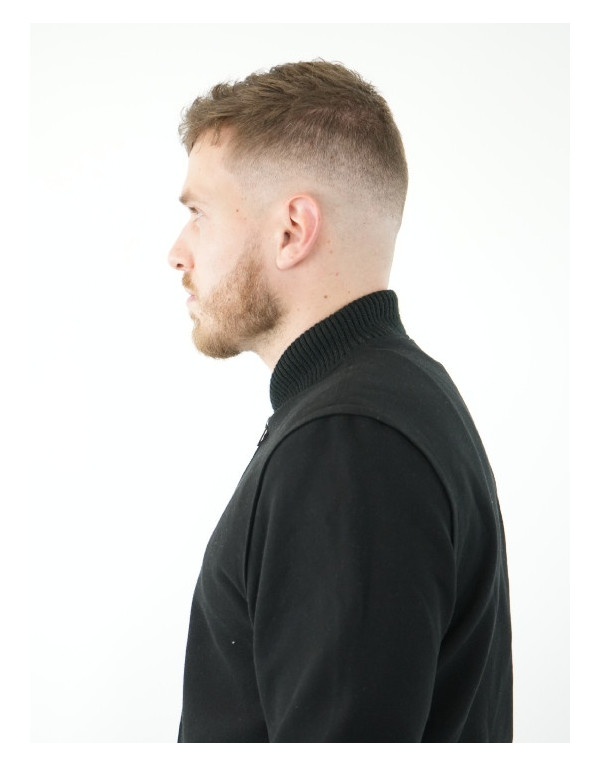 Veste bleue marine élégante aux manches amovibles : un indispensable mode