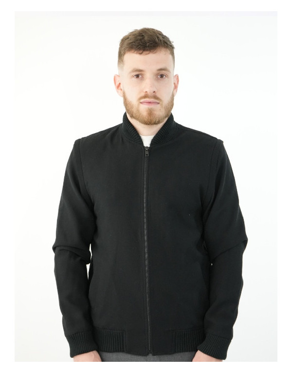 Veste bleue marine élégante aux manches amovibles : un indispensable mode