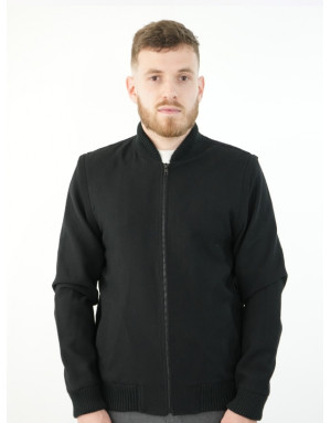 Veste bleue marine élégante aux manches amovibles : un indispensable mode