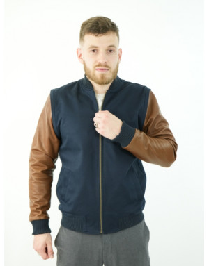 Pack Héritage - Veste bleue avec manches amovibles | Moult Paris