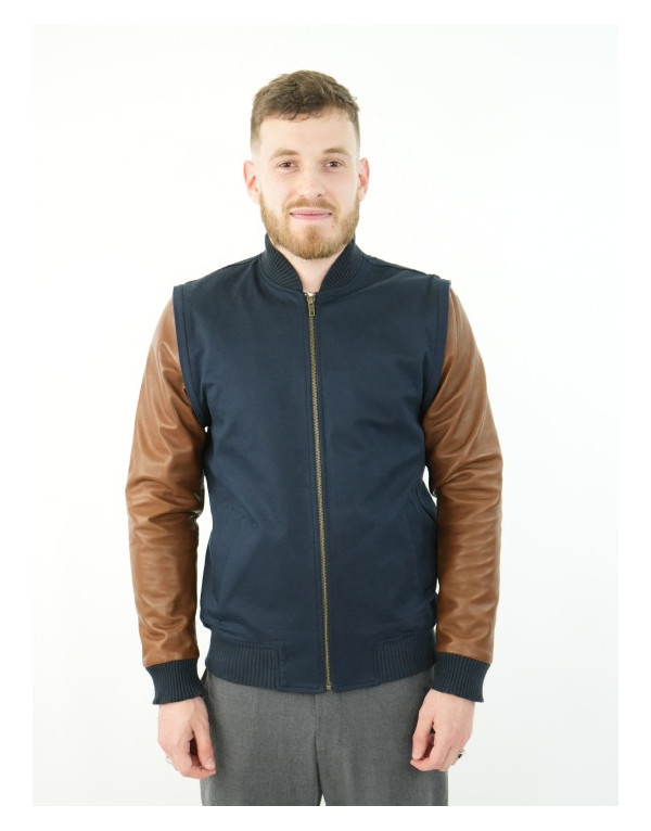 Pack Héritage - Veste bleue avec manches amovibles | Moult Paris