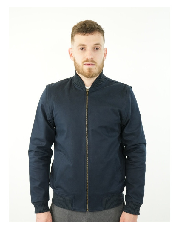 Pack Héritage - Veste bleue avec manches amovibles | Moult Paris