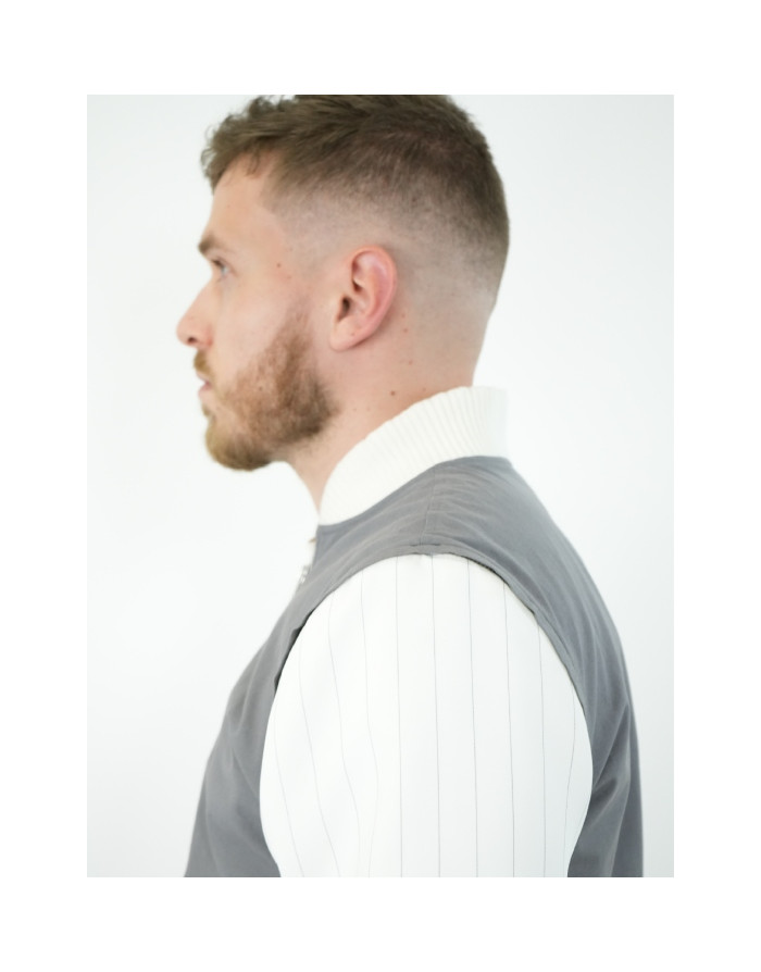 Manches Taylor White – Rayures noires & confort | Moult Paris