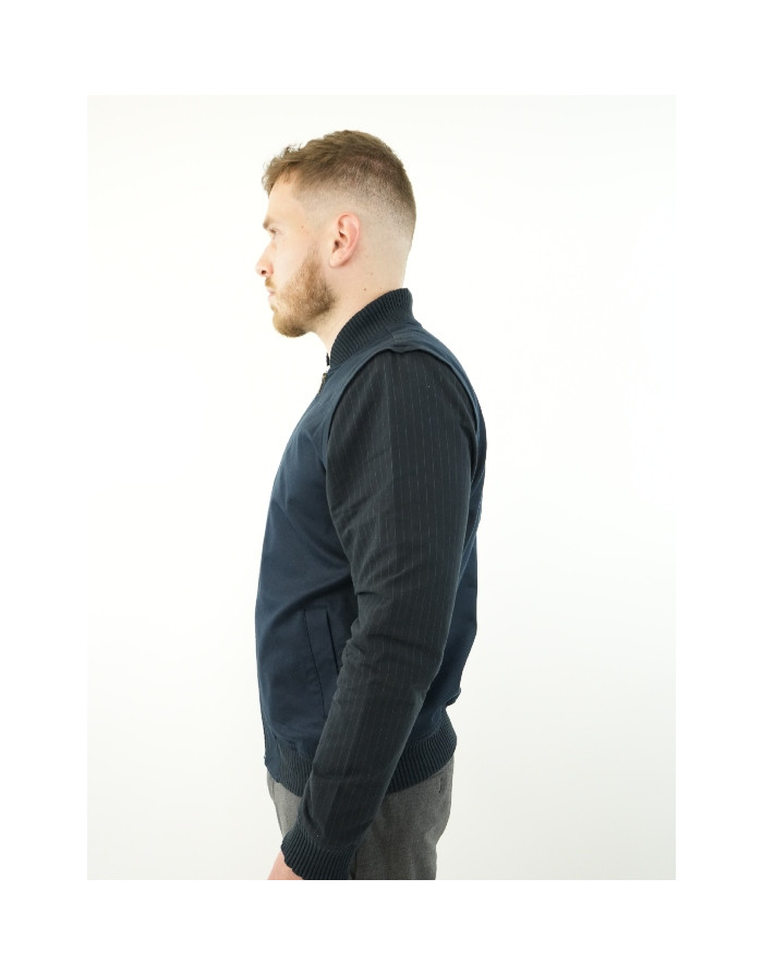 Manches Taylor Blue – Élégance bleu marine et rayures | Moult Paris