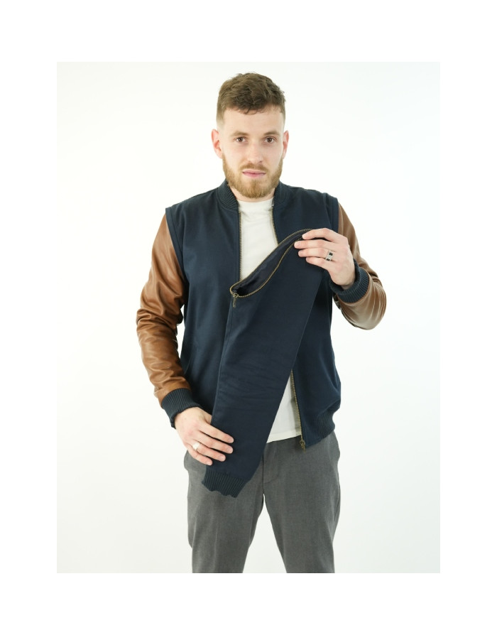 Pack Dynastie - Veste bleue avec manches amovibles | Moult Paris