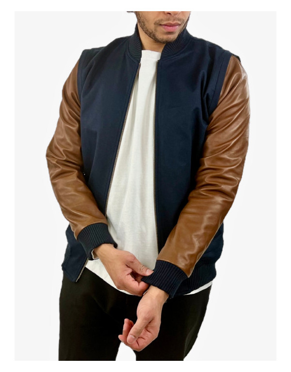 Pack Héritage - Veste bleue avec manches amovibles | Moult Paris