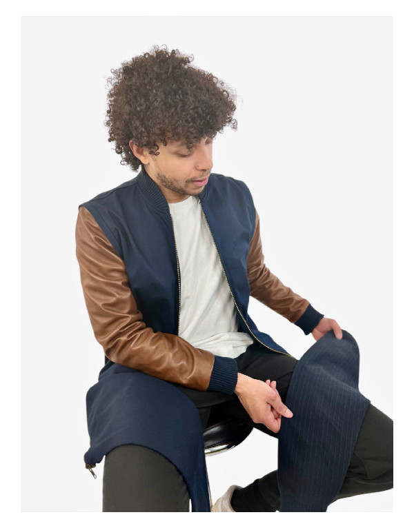 Pack Dynastie - Veste bleue avec manches amovibles | Moult Paris