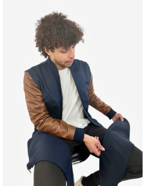 Pack Dynastie - Veste bleue avec manches amovibles | Moult Paris